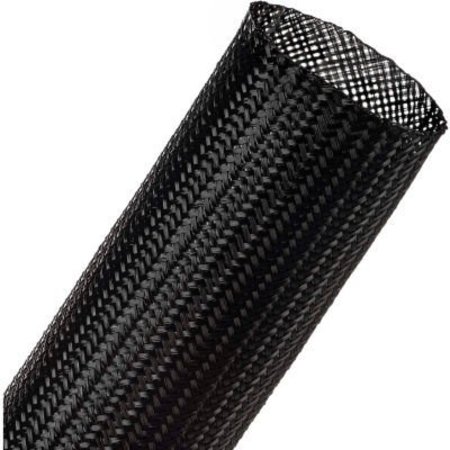 TECHFLEX Techflex Clean Cut Fray Resistant Sleeving 1.75in Dia., 50', Black CCP1.75BK-50